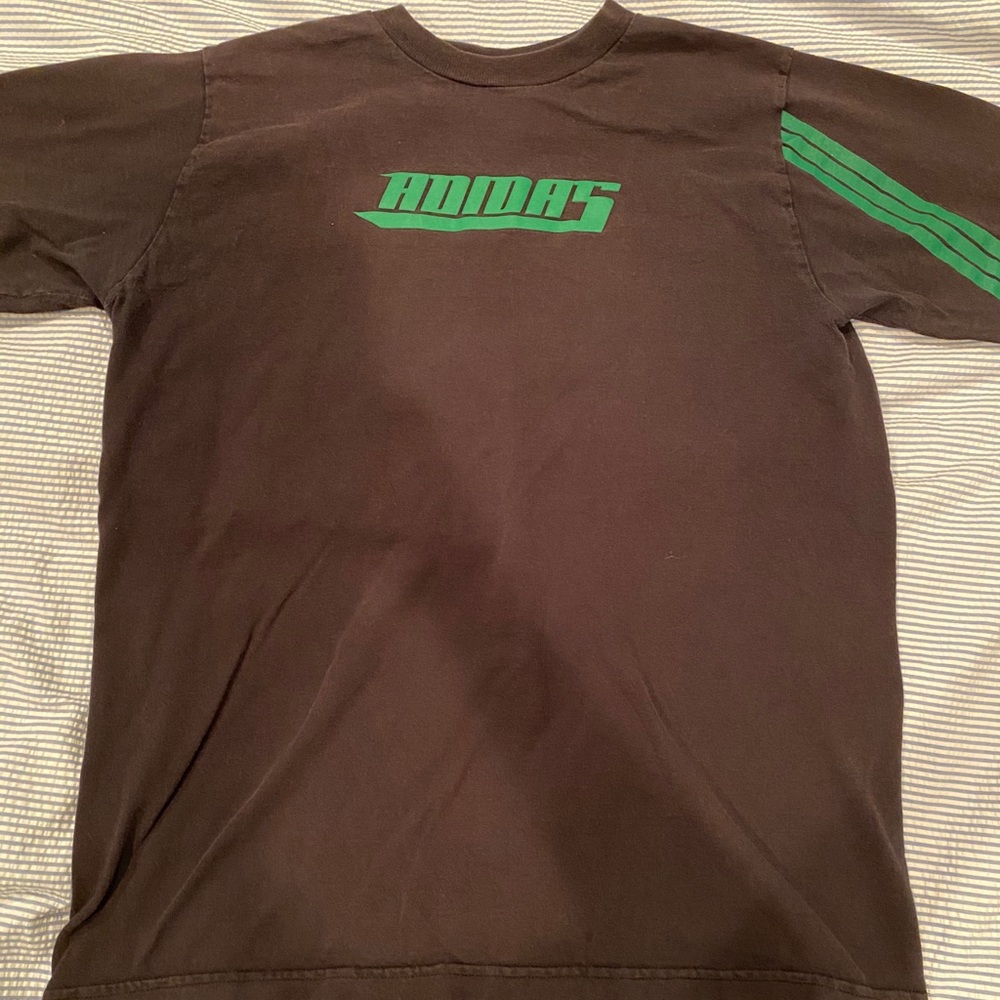 Vintage Black and Green Adidas tee